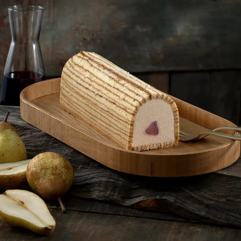 Baumkuchenterrine Birne Rotwein Zimt - Bonnevit Feinbäckerei